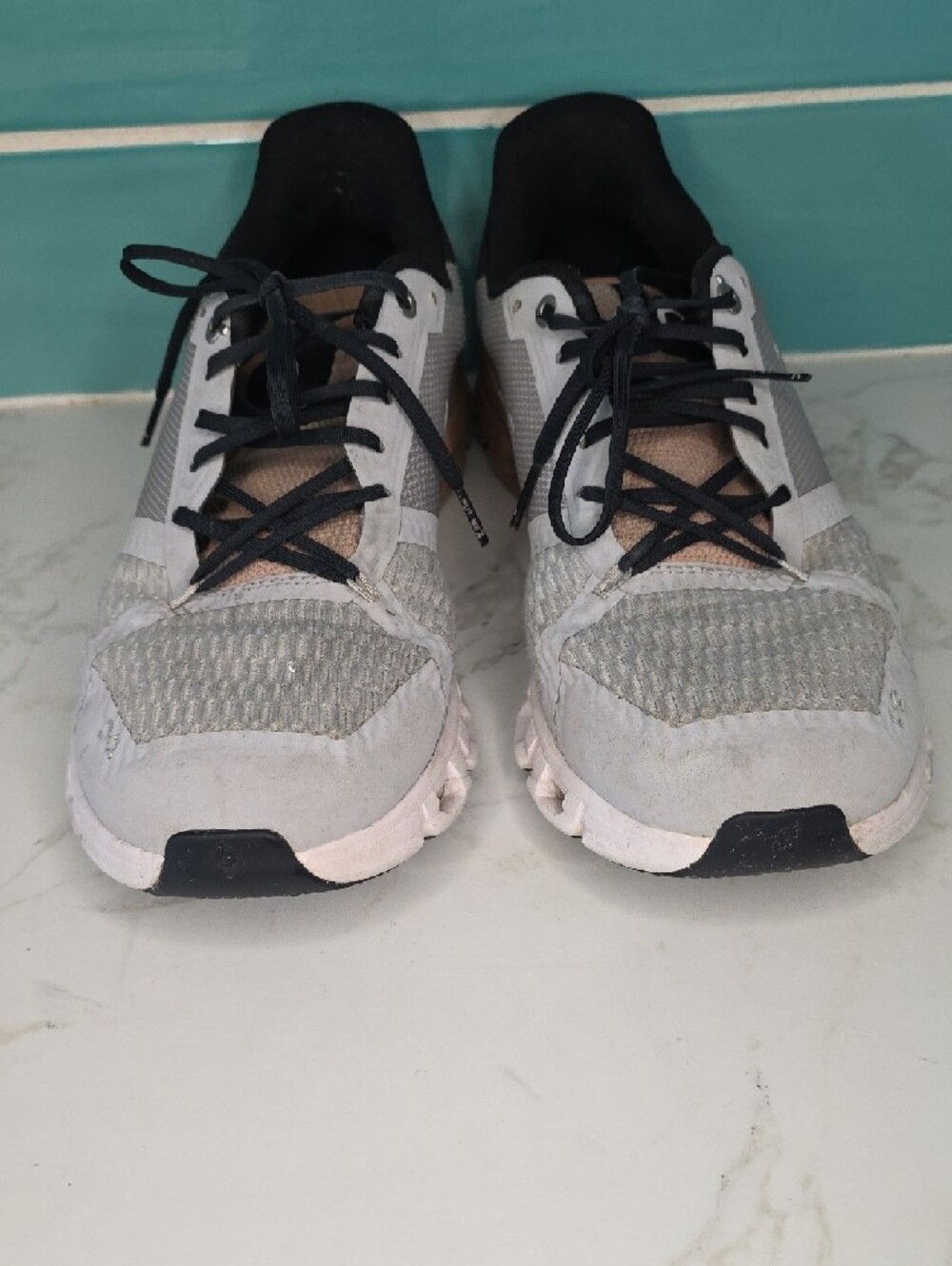 On Cloud Flyer Glacier/Rosebrown Running Shoes Size 11 - Picture 3 of 9